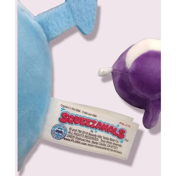 Squeezamals Nellie Narwhal 3.5" Plush Sea Unicorn Holiday Scented Claries + 1 - Picture 6 of 8